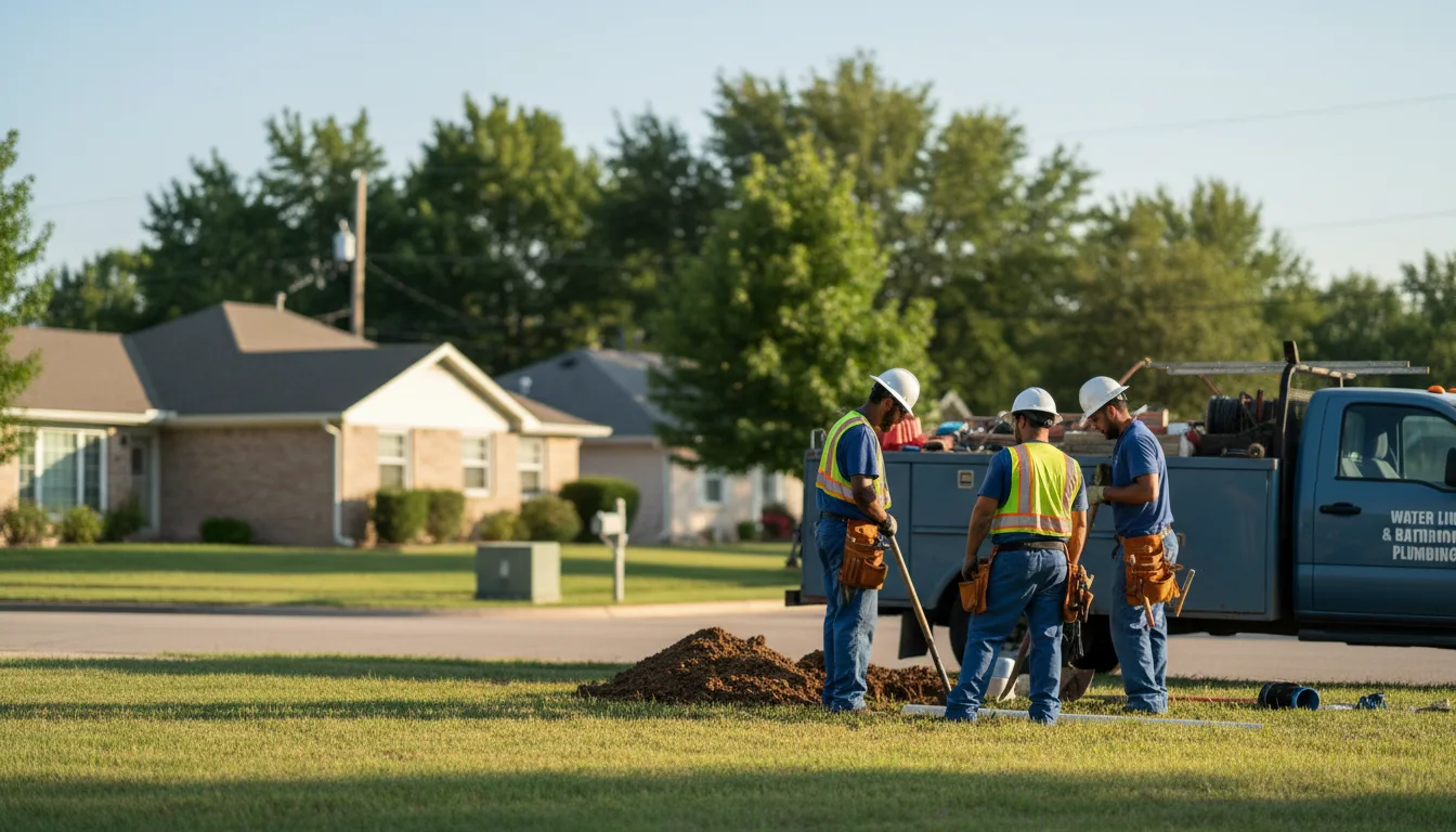 Residential water line and bathroom plumbing service in New Trenton, IN